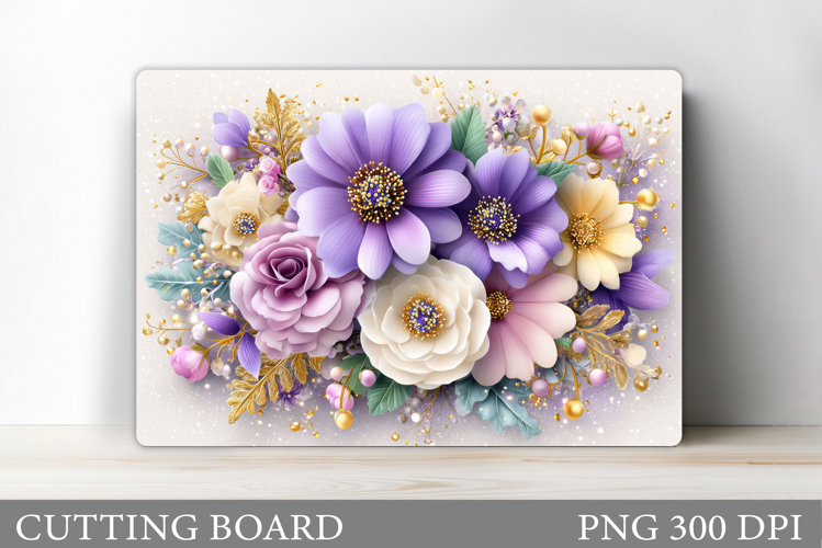 Flowers Cutting Board. Floral Cutting Board Sublimation
