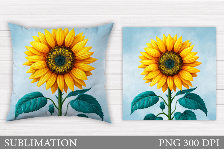Sunflowers Sublimation. Sunflowers Pillow Design