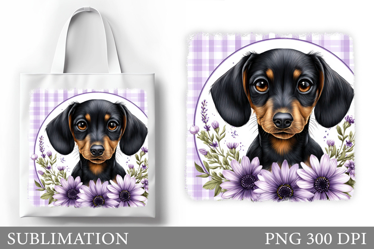 Cute Dog Tote Bag Design. Dog Sublimation