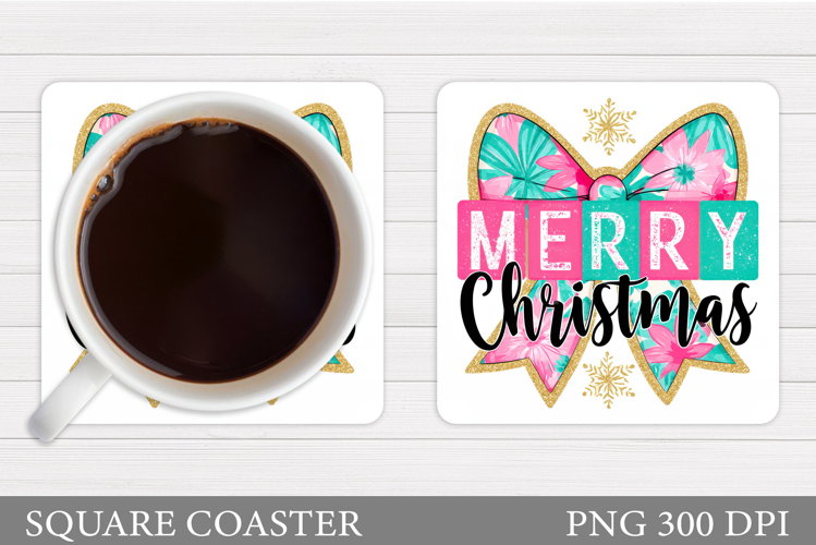 Merry Christmas Coaster. Christmas Coaster Design