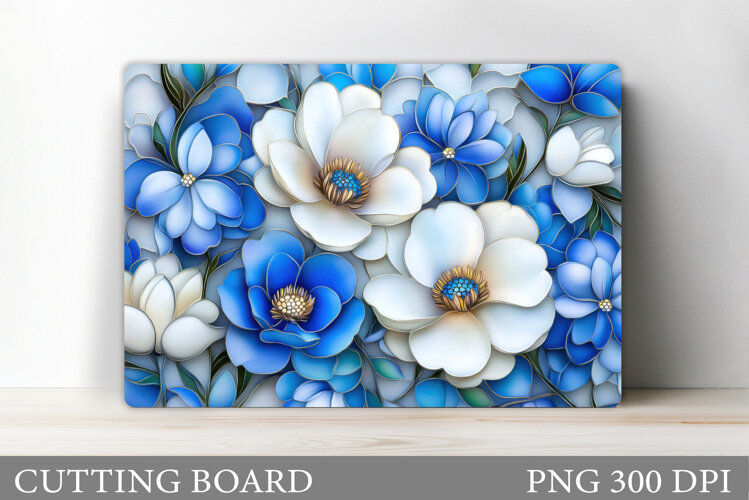 Floral Cutting Board Design. Flowers Cutting Board example image 1