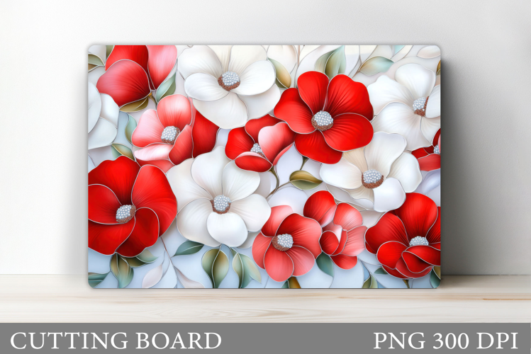 Floral Cutting Board Design. Flowers Cutting Board