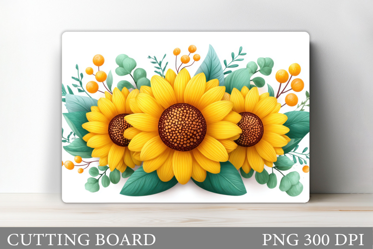 Sunflowers Cutting Board. Flowers Kitchen Cutting Board