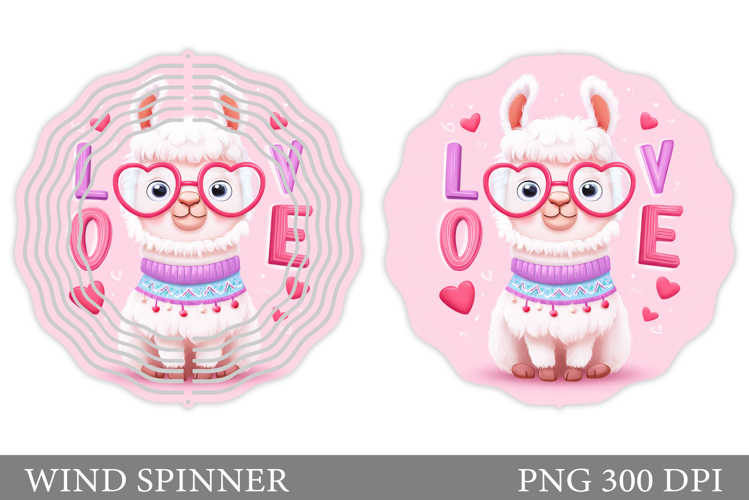 Valentines Lama Wind Spinner. Valentines Wind Spinner Design