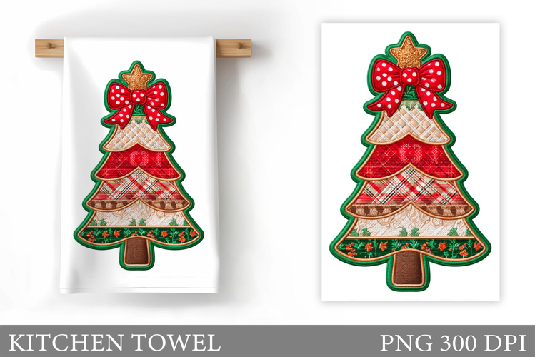 Christmas Tree Kitchen Towel. Christmas Kitchen Towel