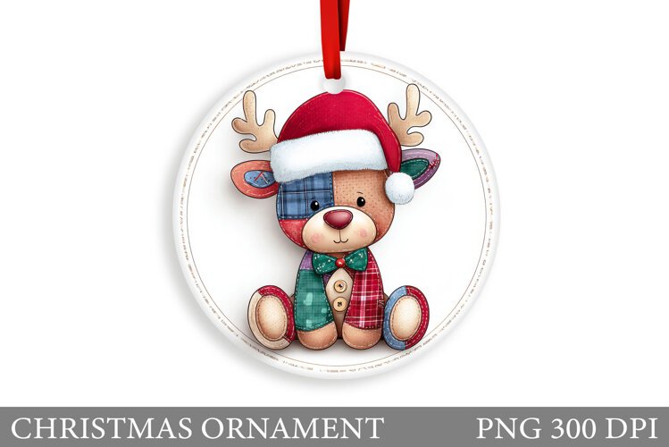 Cute Deer Christmas Ornament. Christmas Deer Ornament Design example image 1