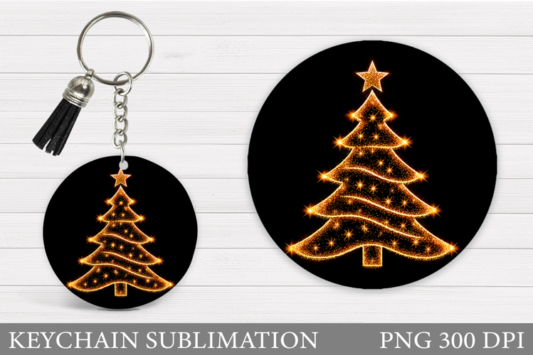 Christmas Tree Keychain. Christmas Keychain Sublimation