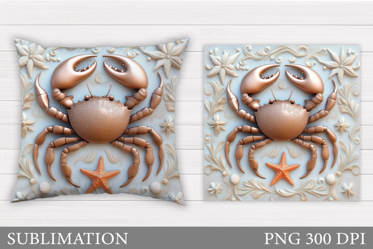 Crab Pillow Sublimation. Crab Sublimation