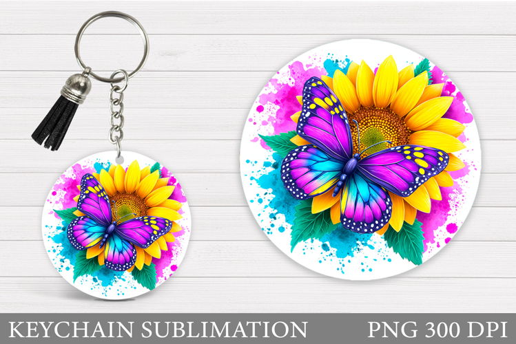 Butterfly Keychain Design. Butterfly Sublimation