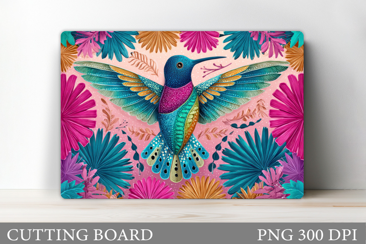 Hummingbird Cutting Board. Flowers Kitchen Cutting Board
