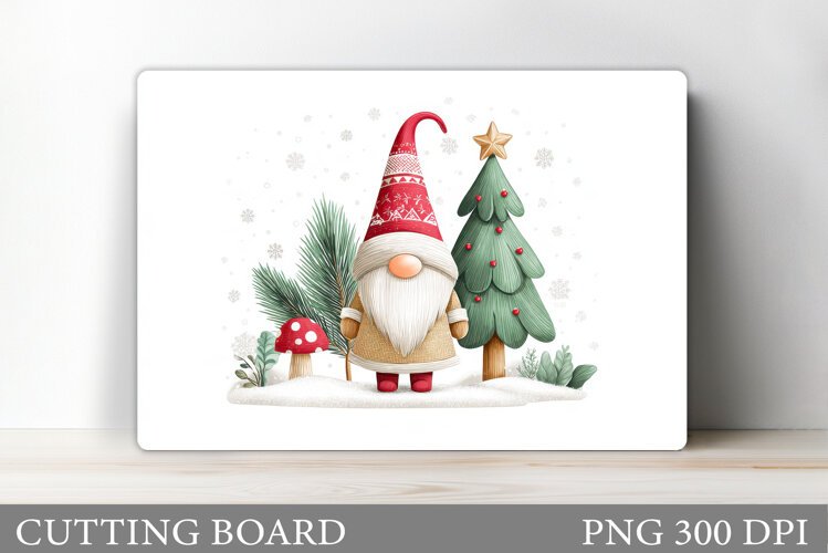 Christmas Gnome Cutting Board. Christmas Cutting Board example image 1