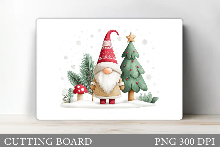 Christmas Gnome Cutting Board. Christmas Cutting Board