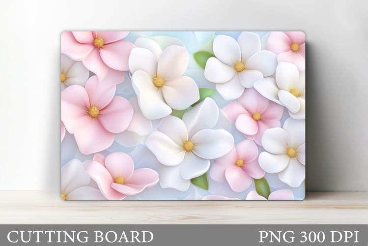Floral Cutting Board Design. Flowers Cutting Board