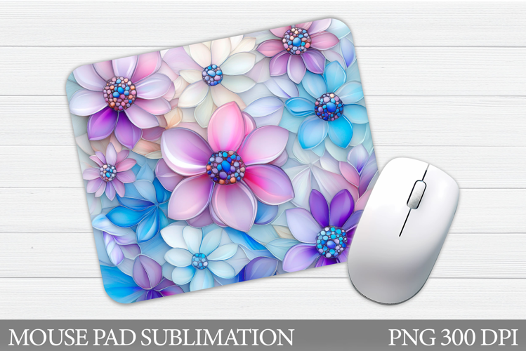 Floral Mouse Pad Sublimation. Flowers Mouse Pad Design