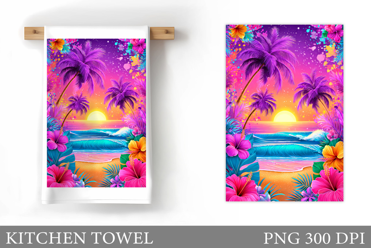 Sea Kitchen Towel Design. Sea Sublimation