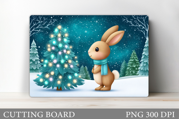 Christmas Bunny Cutting Board. Christmas Cutting Board
