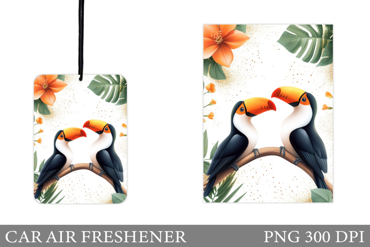 Toucan Car Air Freshener Design. Flowers Car Air Freshener
