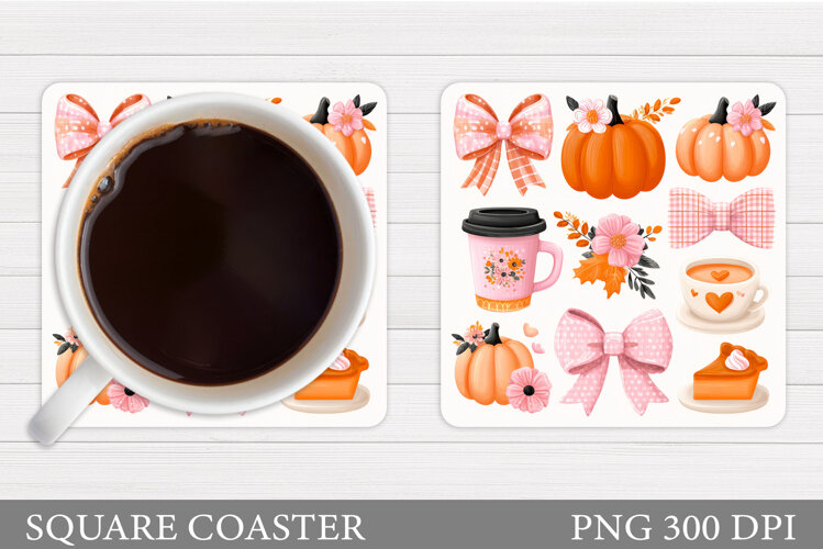 Fall Coaster Design. Fall Sublimation example image 1
