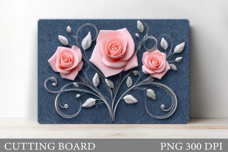 Roses Cutting Board. Flowers Cutting Board Sublimation