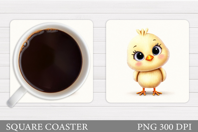 Cute Chick Coaster Design. Chick Coaster Sublimation