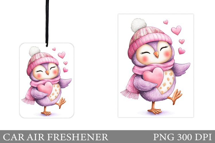 Cute Owl Car Air Freshener. Valentines Car Air Freshener