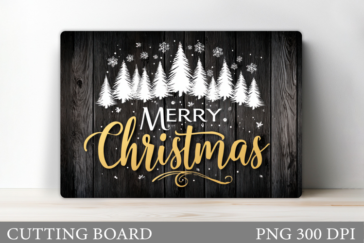 Merry Christmas Cutting Board. Christmas Tree Cutting Board