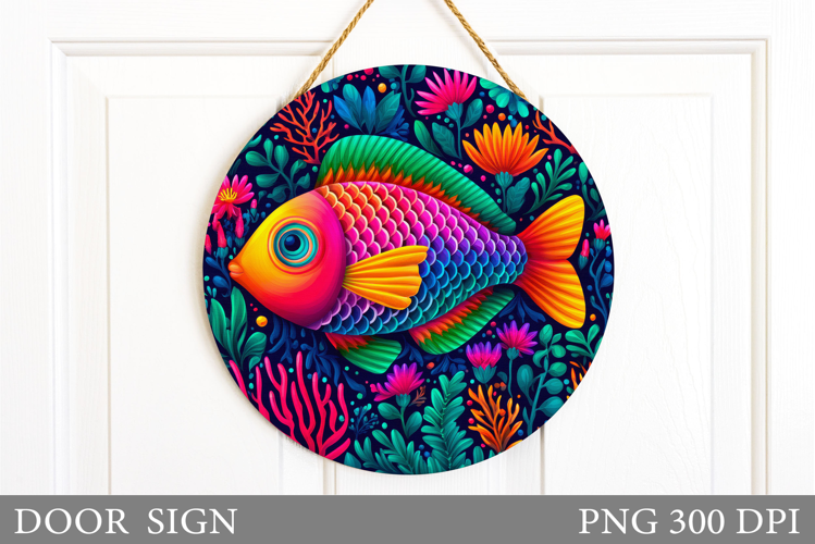 Fish Door Sign Sublimation. Fish Sublimation