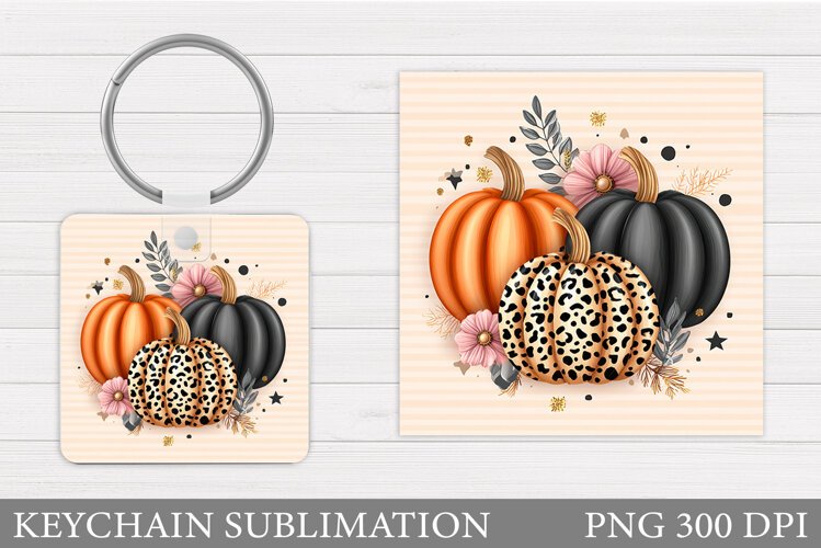 Pumpkin Keychain Design. Pumpkin Sublimation example image 1