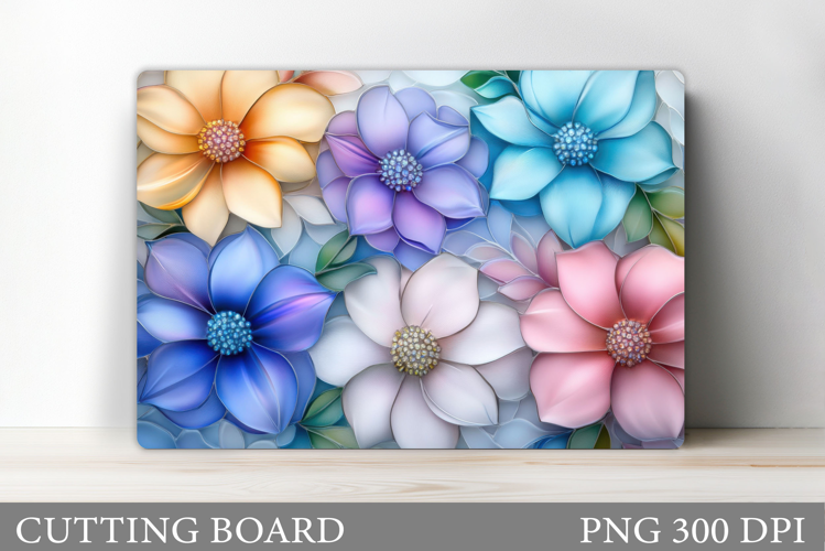 Flowers Cutting Board. Floral Cutting Board Sublimation