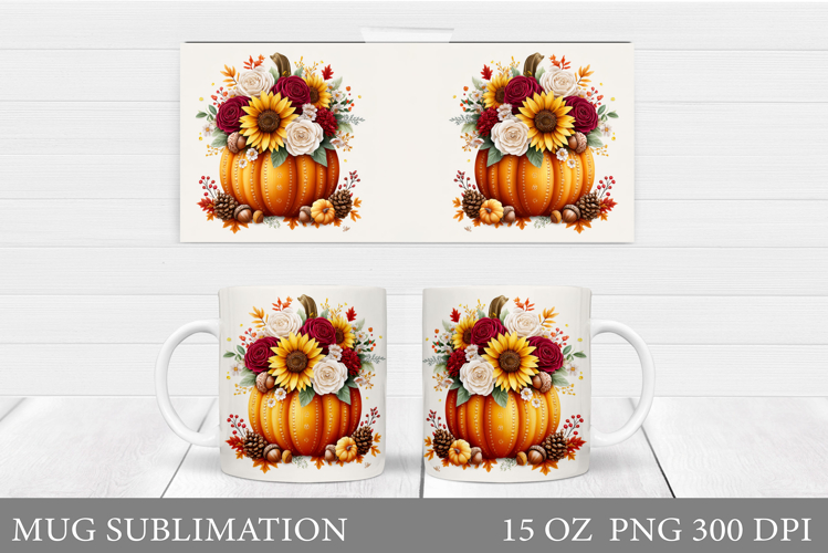 Pumpkin Mug Design. Pumpkin Mug Sublimation