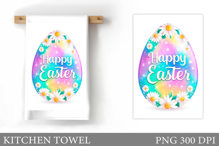 Easter Kitchen Towel Design. Easter Egg Kitchen Towel