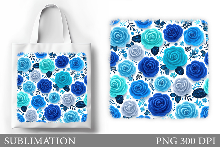 Roses Tote Bag Design. Flowers Roses Sublimation