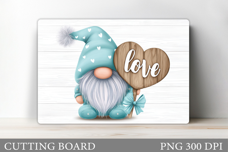 Valentines Gnome Cutting Board. Valentines Cutting Board