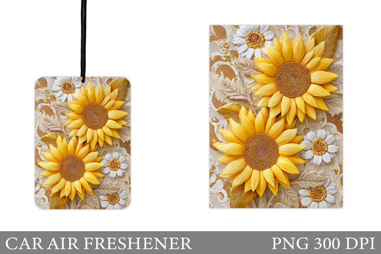 Sunflowers Car Air Freshener. Summer Car Air Freshener