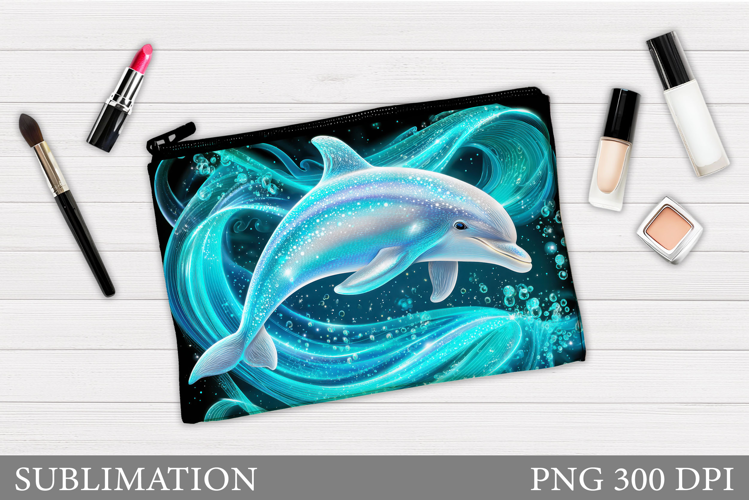 Dolphin Makeup Bag Design. Dolphin Sublimation