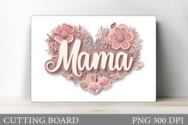 Mother's Day Cutting Board. Floral Cutting Board Sublimation example image 1