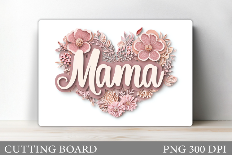 Mother's Day Cutting Board. Floral Cutting Board Sublimation