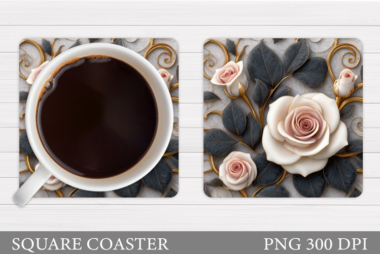Roses Coaster Design. Roses Sublimation