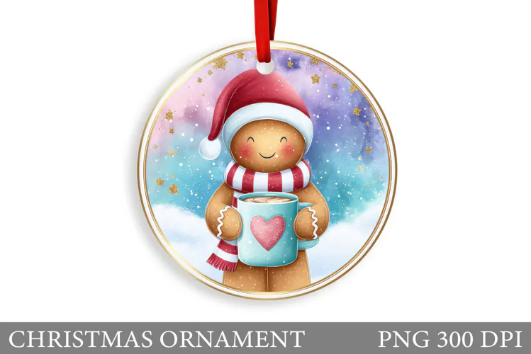 Gingerbread Christmas Ornament. Gingerbread Sublimation