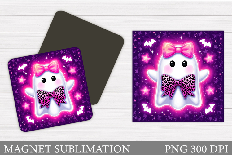 Cute Ghost Magnet Design. Cute Ghost Sublimation