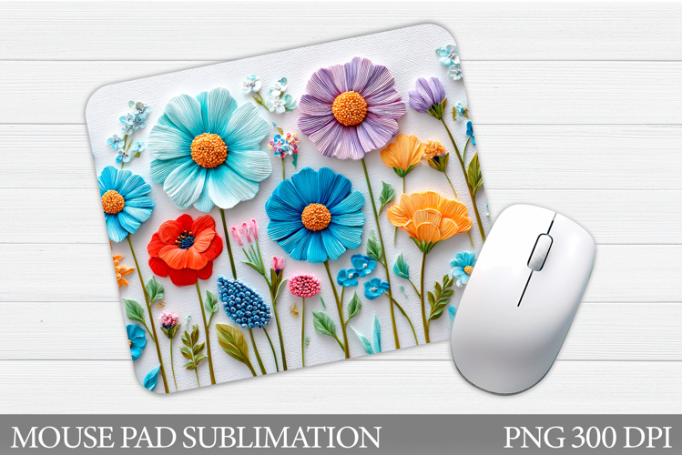 Wildflowers Mouse Pad. Floral Mouse Pad Design