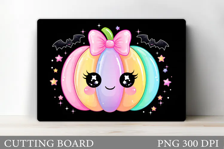 Cute Pumpkin Cutting Board. Halloween Cutting Board Design