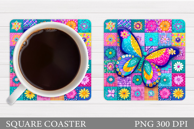 Butterfly Coaster Design. Butterfly Sublimation