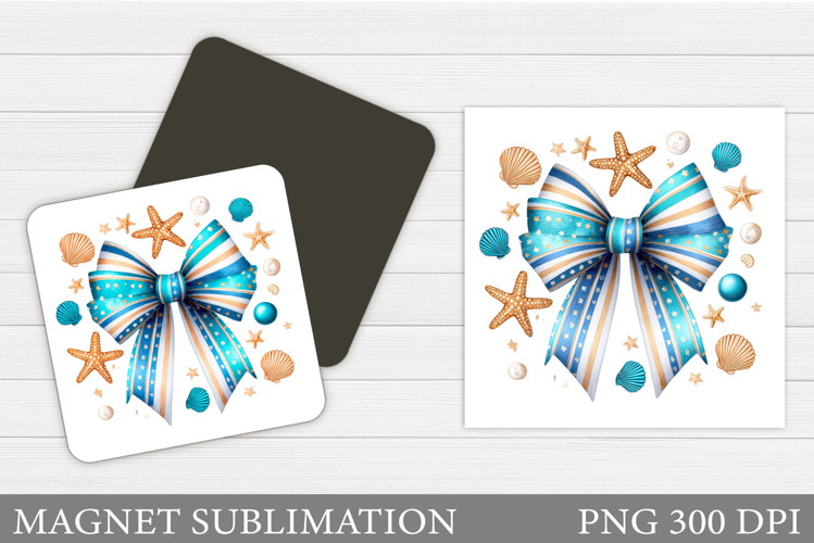 Sea Bow Coaster Design. Summer Coaster Sublimation
