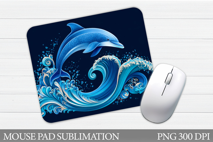 Dolphin Mouse Pad Design. Sea Mouse Pad Sublimation