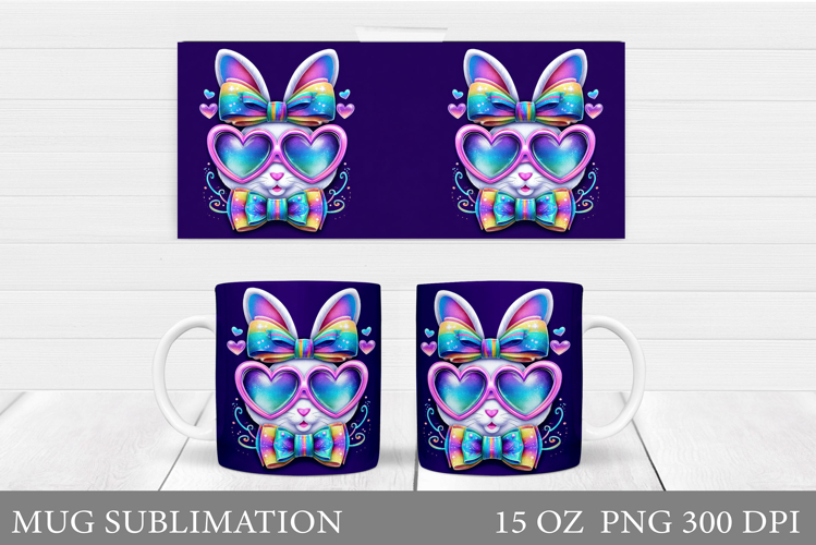 Cute Bunny Mug Design. Cute Bunny Sublimation