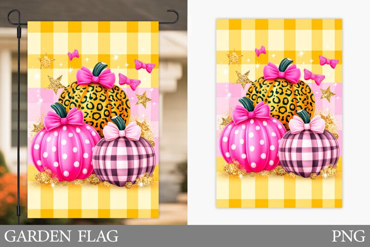 Pumpkin Garden Flag Design. Pumpkin Sublimation example image 1
