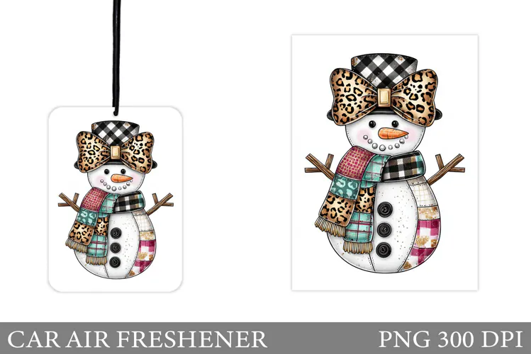 Snowman Car Air Freshener. Christmas Car Air Freshener