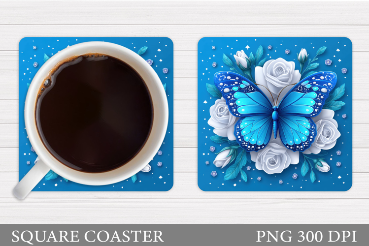 Butterfly Coaster Design. Butterfly Sublimation