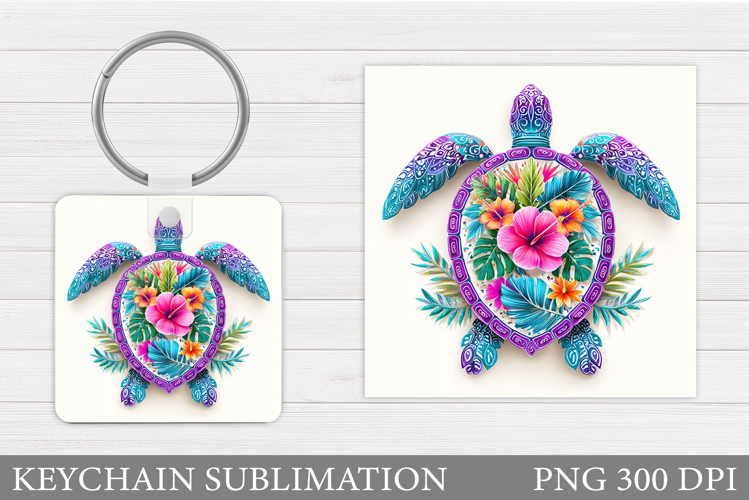 Turtle Keychain Sublimation. Sea Turtle Sublimation